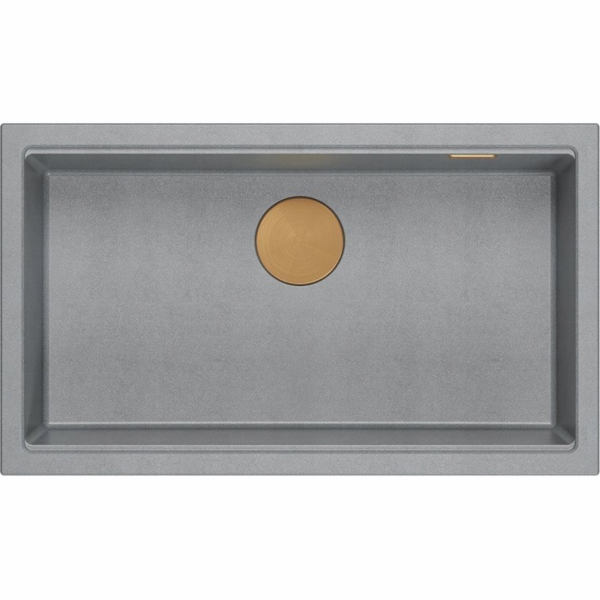 GraniteQ LOGAN 110 dřez GraniteQ stříbrný kamenný dřez 76...