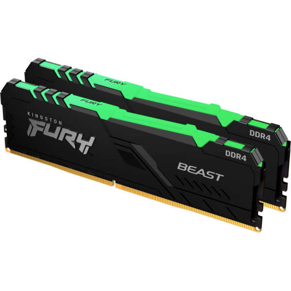 Paměť Kingston Fury Beast RGB, DDR4, 64 GB, 3000 MHz, CL1...