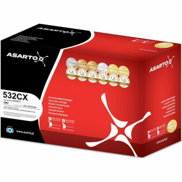Náhradní azurový toner Asarto 46490607 (AS-LO532CXN)