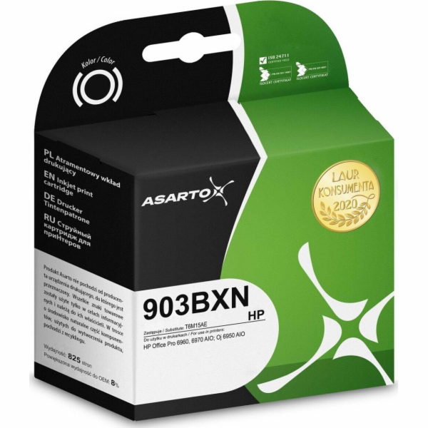 Asarto Inkoust pro HP 903BXN | T6M15AE | 825 stran | černý
