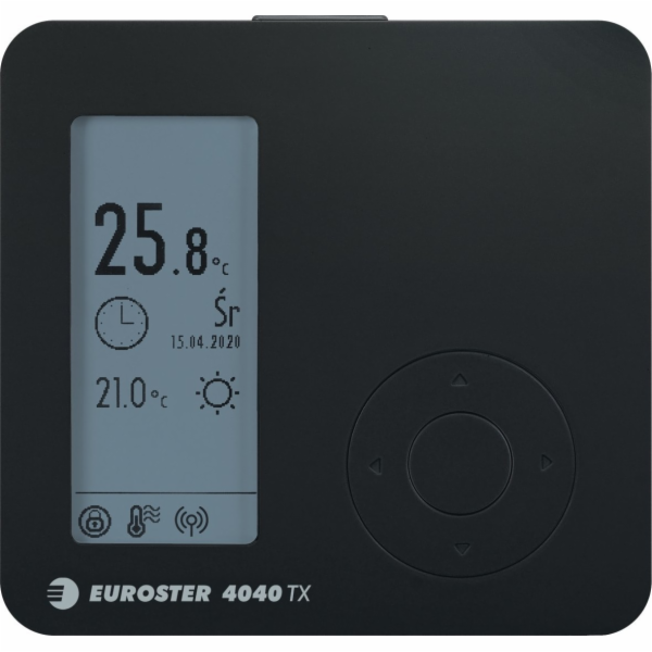 Bezdrátový ovladač Euroster E4040 TXRX, černý E4040TXRXB