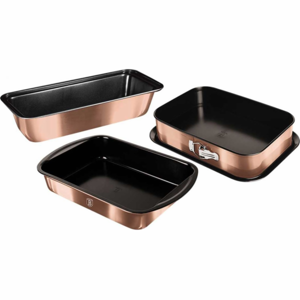 Sada pečicích forem 3 ks Rosegold Metallic Line BH-7633
