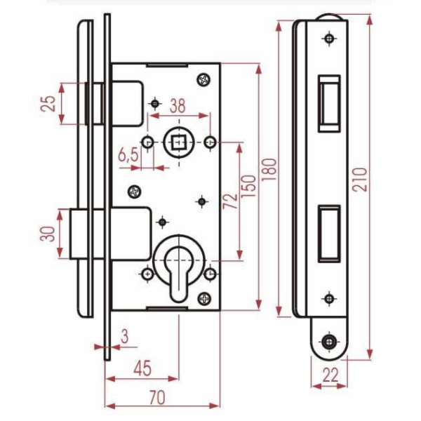 KOMPRESNÍ ZÁMEK KURZEMES 406C-35802/2
