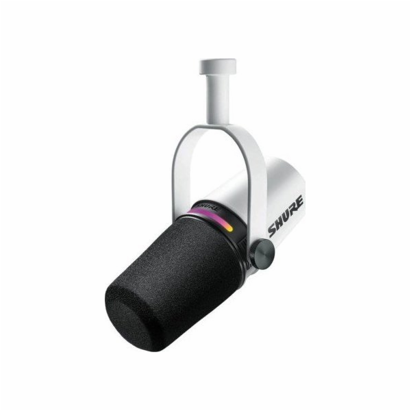 Shure MV7+-W - řečnický pultík/hlasový mikrofon s konekto...