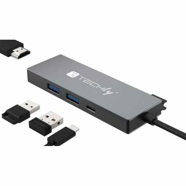 USB HUB Techly  Hub USB-C 4 v 1