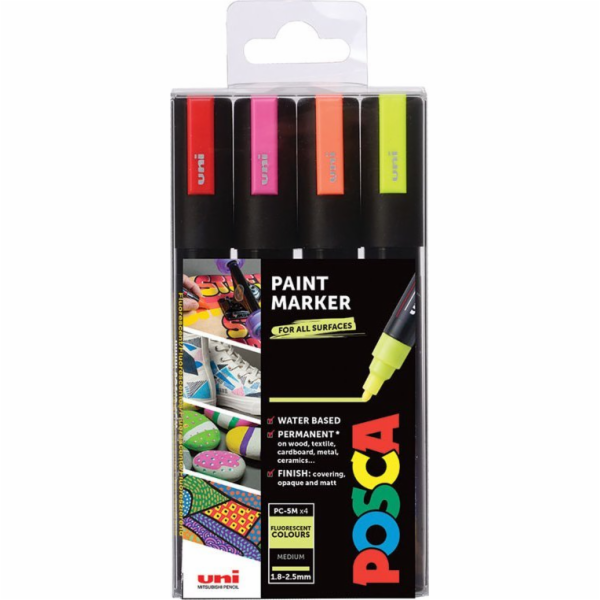 Posca POSCA Marker UNI PC-5M 4er Set Neon