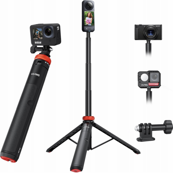 UUrig Stativ pro Telefon Fotoaparát Vysoká 132 cm + Gopro...