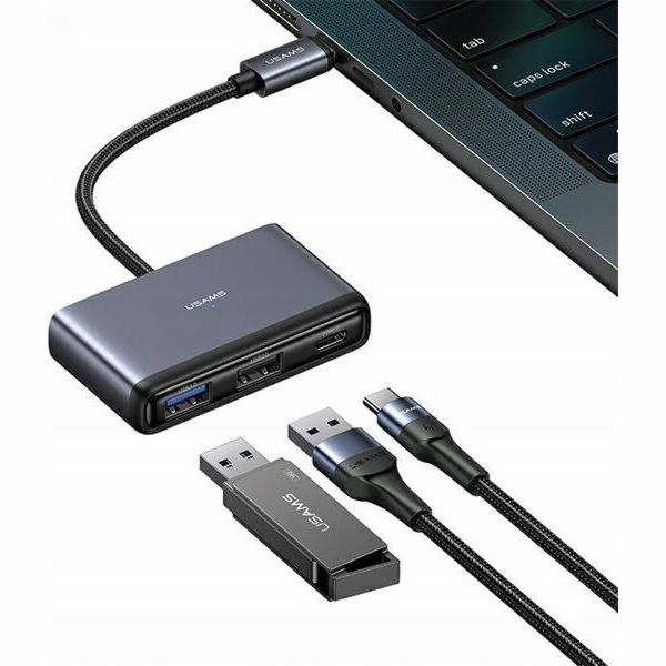 USB HUB Usams USAMS Adaptér HUB 5v1 USB 2.0/USB 3.0/USB-C...