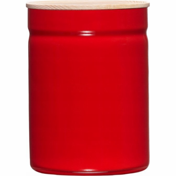 Riess  - Kuchyňská nádoba s dřevěným víkem 2,2l Fresh Tomato