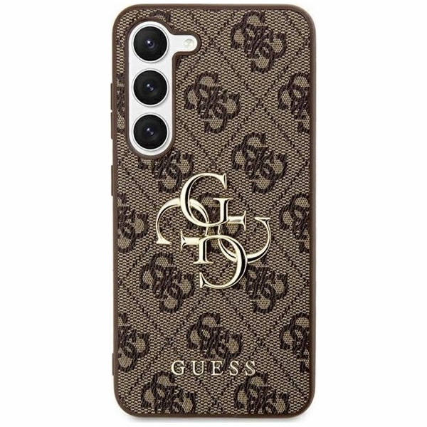 GUESS SAMSUNG S24+ GUHCS24M4GMGBR KOVOVÉ LOGO HNĚDÉ