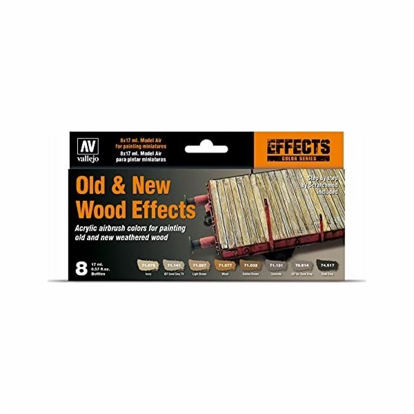 Vallejo : Model Air - Old & New Wood Effects 8x 17 mm