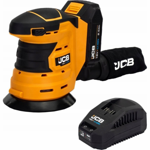 JCB bruska JCB EXCENTRICKÁ BUSKA 18V 125mm 1x2,0Ah TAŠKA