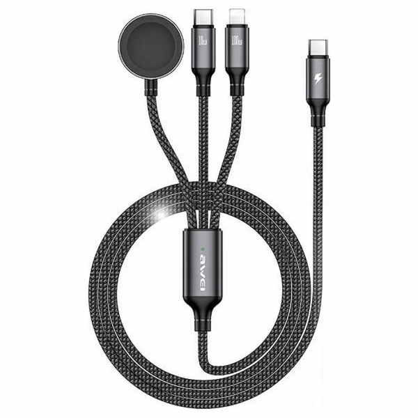 Awei USB kabel AWEI kabel W23 3v1 usb-c/lightning/hodinky...
