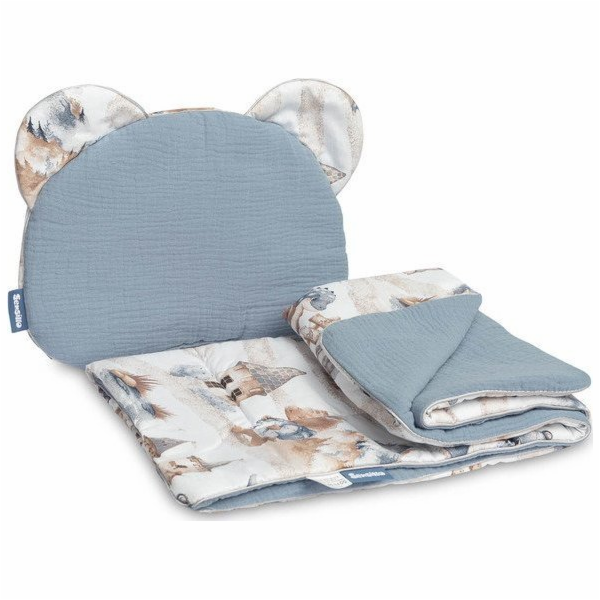SET KOČÁRKU Sensillo MUSLÍN - DRAČÍ JEANS