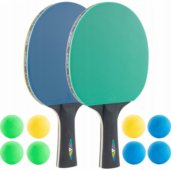 JOOLA COLORATO SADA NA STOLNÍ TENIS 2 RAKETY 8 MÍČKŮ