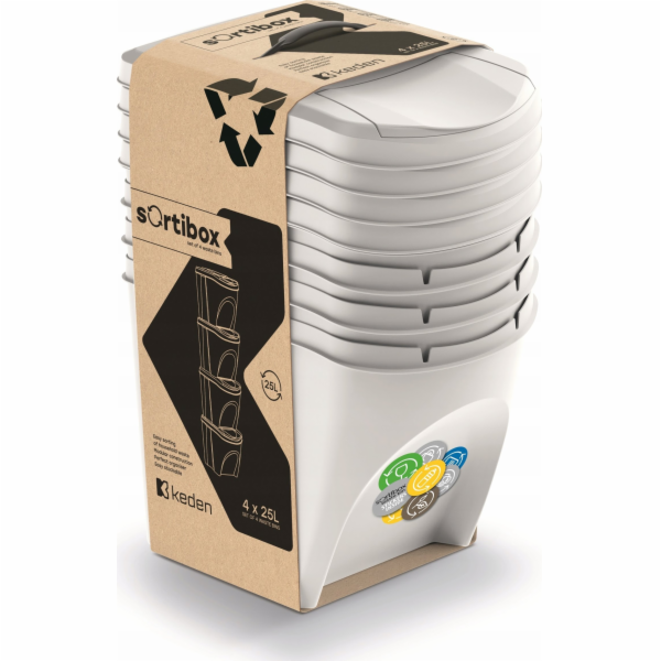 Odpadkový koš Prosperplast POKOŠE 25 L SORTIBOX SET 4 KS....