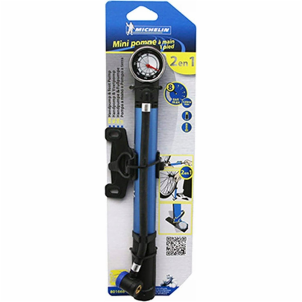 Michelin MINI PUMPA NA KOLO S MANOMETREM 2v1 ALU MICHELIN...