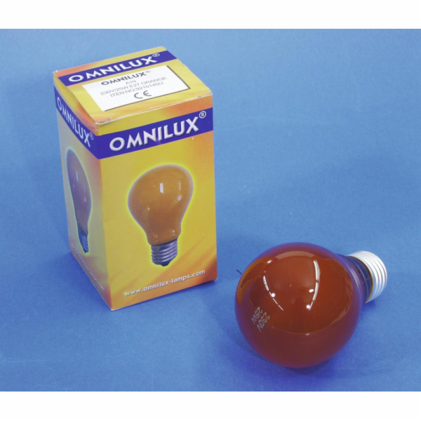 Omnilux A19 230V/25W E-27, oranžová
