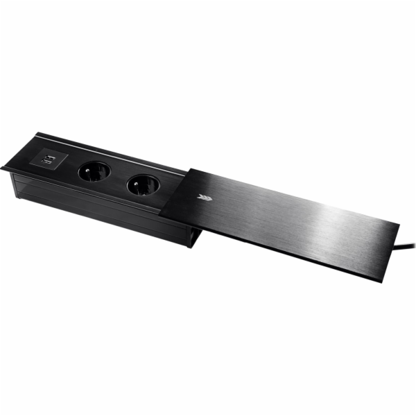 Spacetronik Stolní posuvná zásuvka 2xUSB SPS-S24B