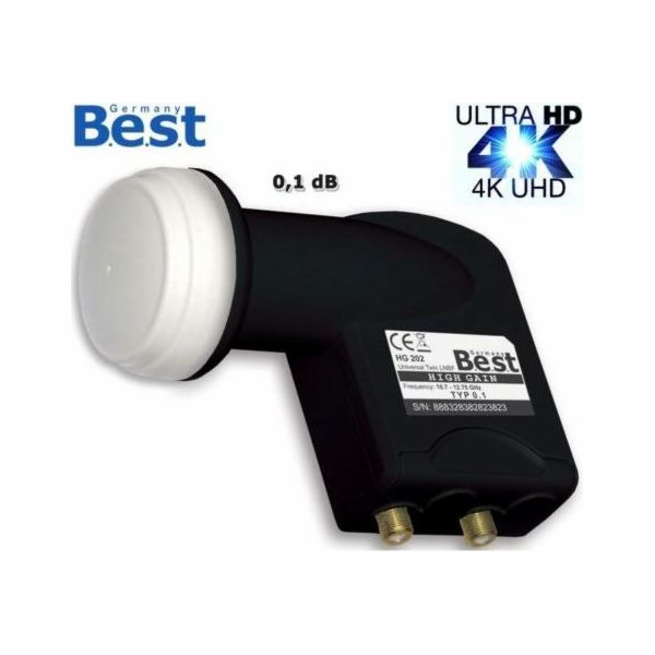 Best Twin BEST HG 202 Ultra Black LNB satelitní konvertor...