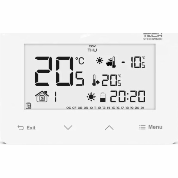 Tech ST293V3 drátový pokojový regulátor, dvoustavový (skl...