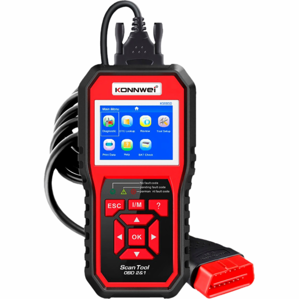 Diagnostický měřič Konnwei, skener OBD2 Konnwei KW850