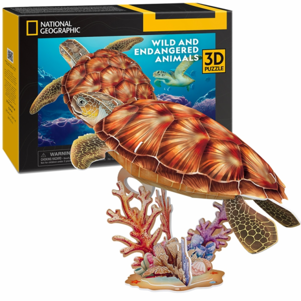 CubicFun - Puzzle 3D National Geographic Mořská želva - 3...
