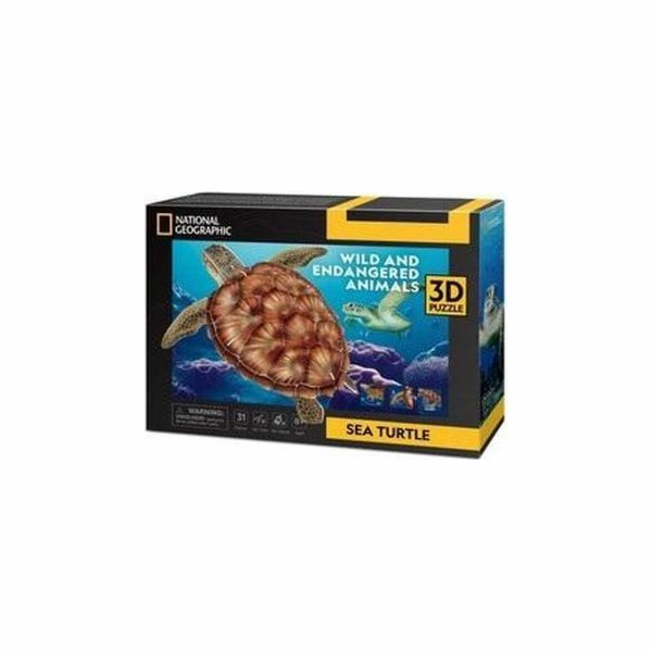 CubicFun - Puzzle 3D National Geographic Mořská želva - 3...