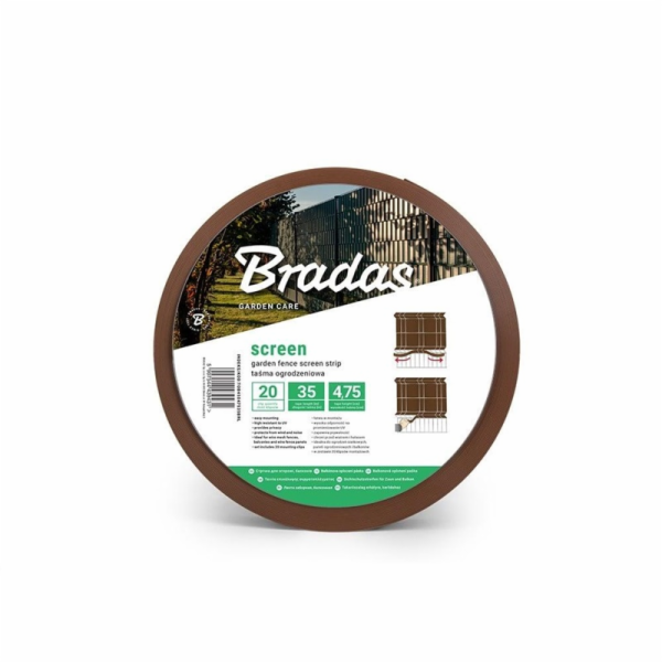 Plotová páska Brad, 4,75 cm x 35 m, hnědá