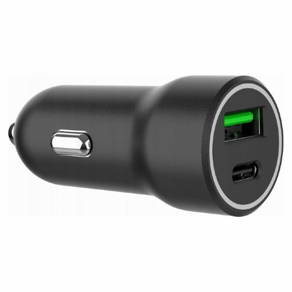 GEMBIRD 2-port USB car fast charger Type-C PD 20W black
