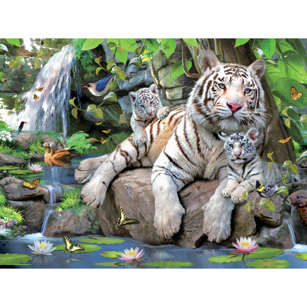 PRIME 3D PUZZLE - Bílí tygři 63 dílků