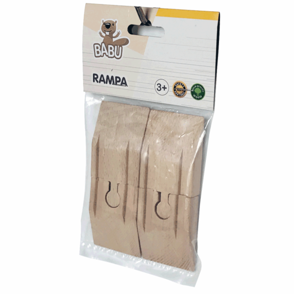 BABU vláčky - Kolej rampa 4cm, 4ks