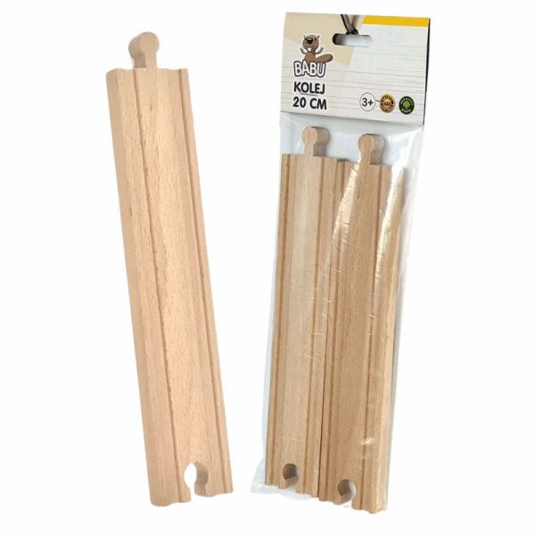 BABU vláčky - Kolej rovná 20 cm, 2ks