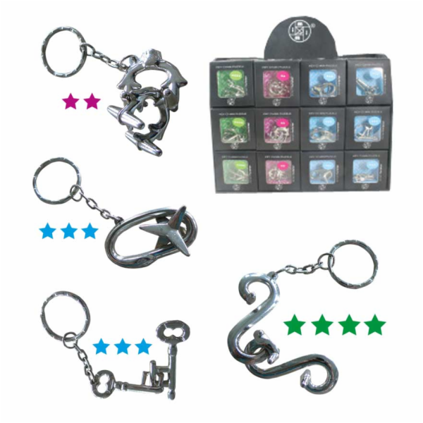 Klíčenka hlavolam - více druhů