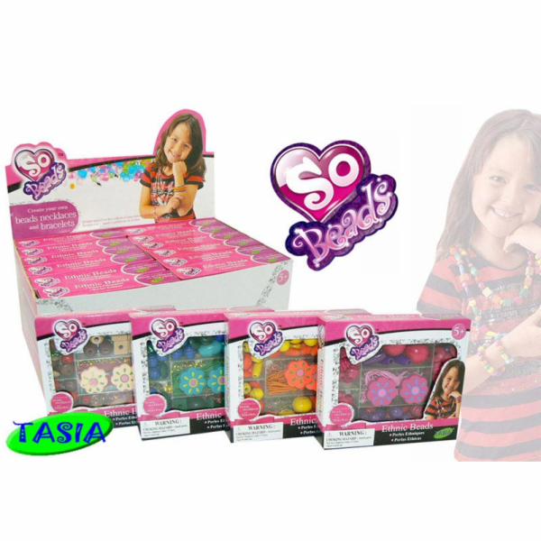 TASIA - Sada korálky - dřevěné 4 druhy