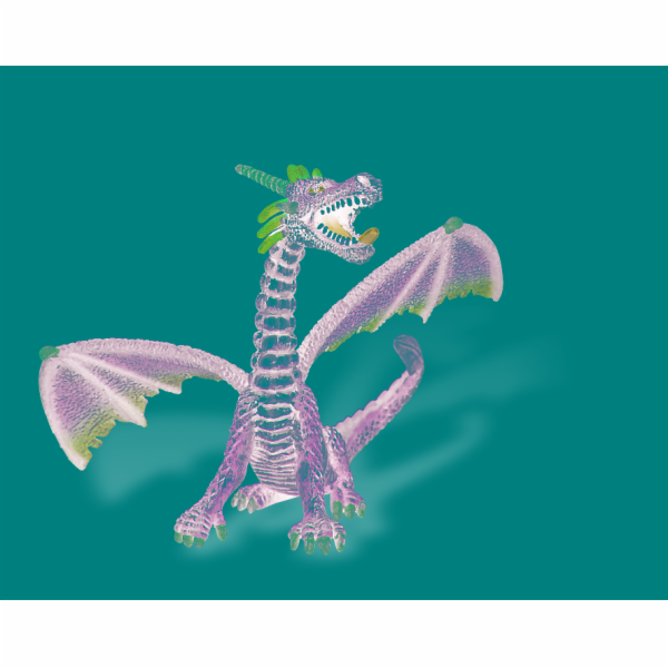 Bullyland 75594 - Drak sedící modro-stříbrný