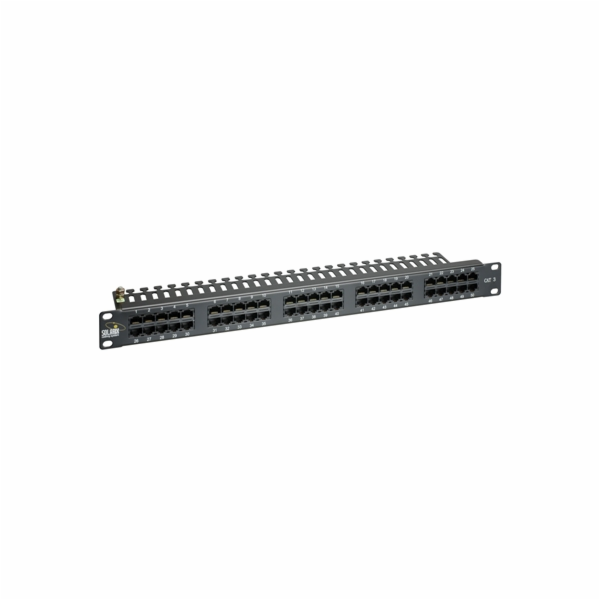 19" ISDN panel Solarix 50 x RJ45 černý 1U SX50-ISDN-BK