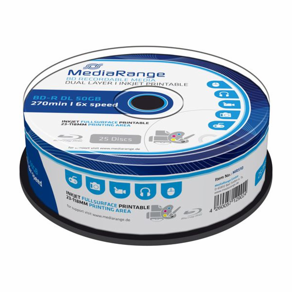 BD-R Dual Layer 50 GB, disky Blu-ray