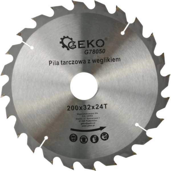 GEKO Kotouč pilový vidiový s otvory, 200x32x24T GEKO