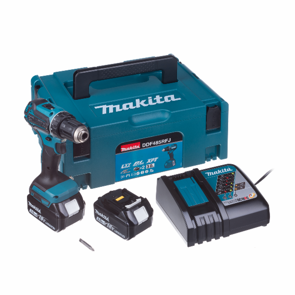 Makita DDF485RFJ Aku bezuhlíkový šroubovák Li-ion LXT 18V...