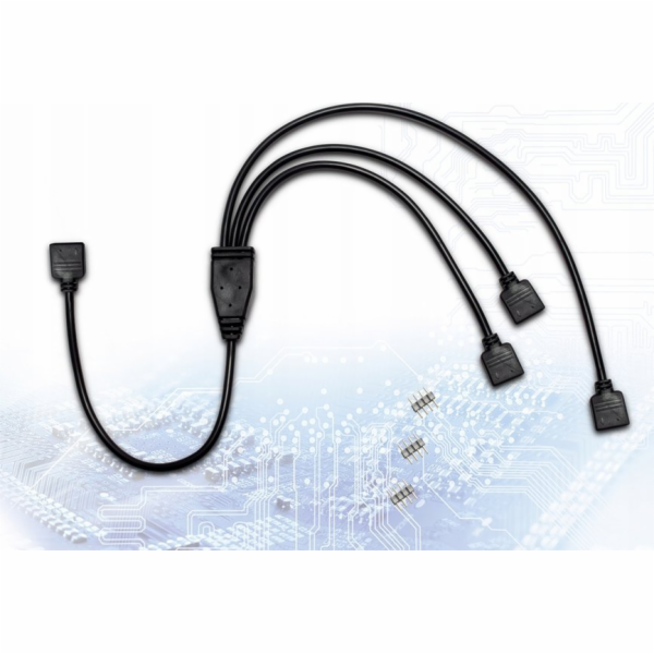 Inter-Tech RGB distributor 3-cestný, Y-kabel