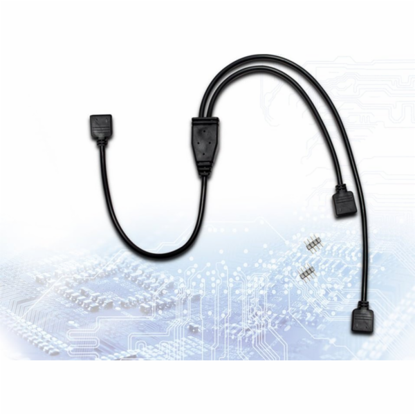 Inter-Tech RGB 2cestný rozdělovač (černý, 480 cm)