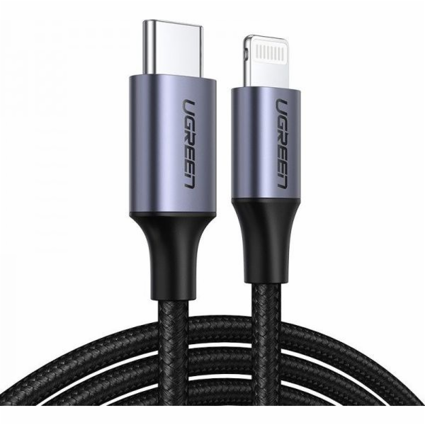 2x1 UGREEN Lightning to Type-C Cable 1m black