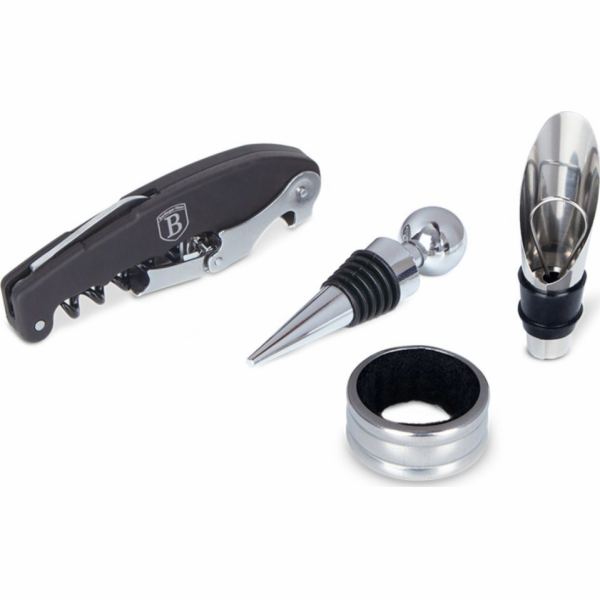 BERLINGERHAUS Dárková sada na otevírání vína 4 ks Black S...