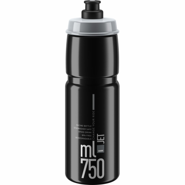 Lahev Elite  Jet 750ml, černá/šedé logo