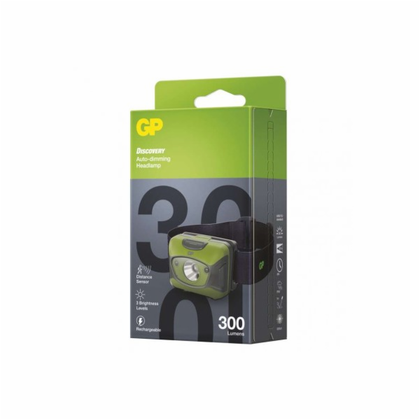 LED nabíjecí čelovka GP Discovery CHR41, 300 lm