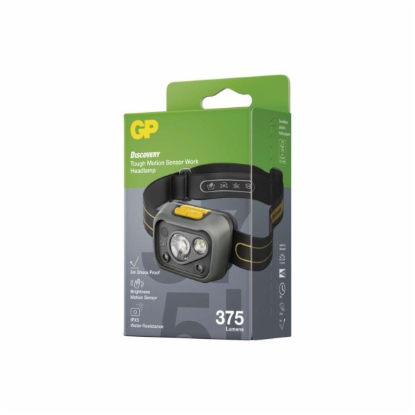 LED pracovní čelovka GP Discovery CHW54, 375 lm