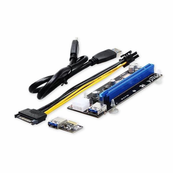 UNIBOS UNRI-106 Riser card PCIe x1 to PCIe x16 + 6-pin po...