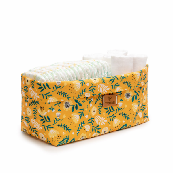 T Tomi Long Baggie organizér Mustard flowers 16 x 21 x 34...