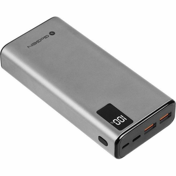 GoGEN 20000 mAh, PB200007, powerbanka, stříbrná